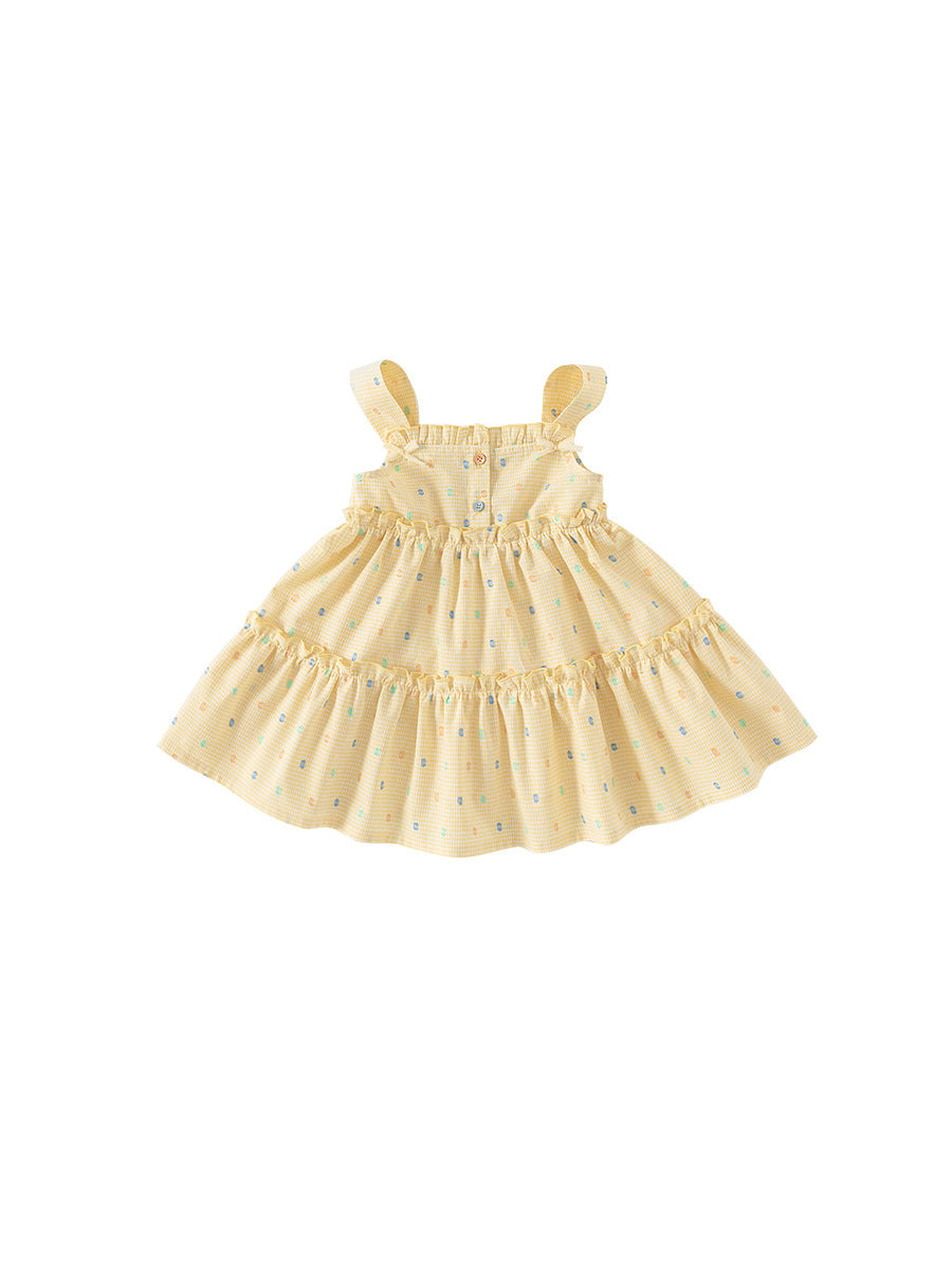 Children's Plaid Slip Small Older Dresses Sleeveless Children's Dress