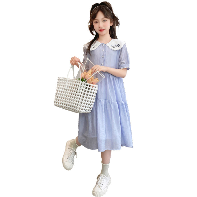 Big Korean Style Western Doll Collar Children's Dress