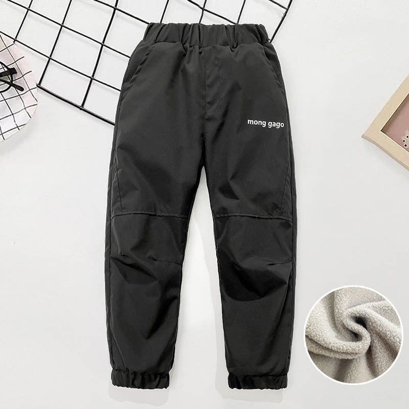 Children's Waterproof Fleece-lined Medium Large Warm Tactical Children's Pants