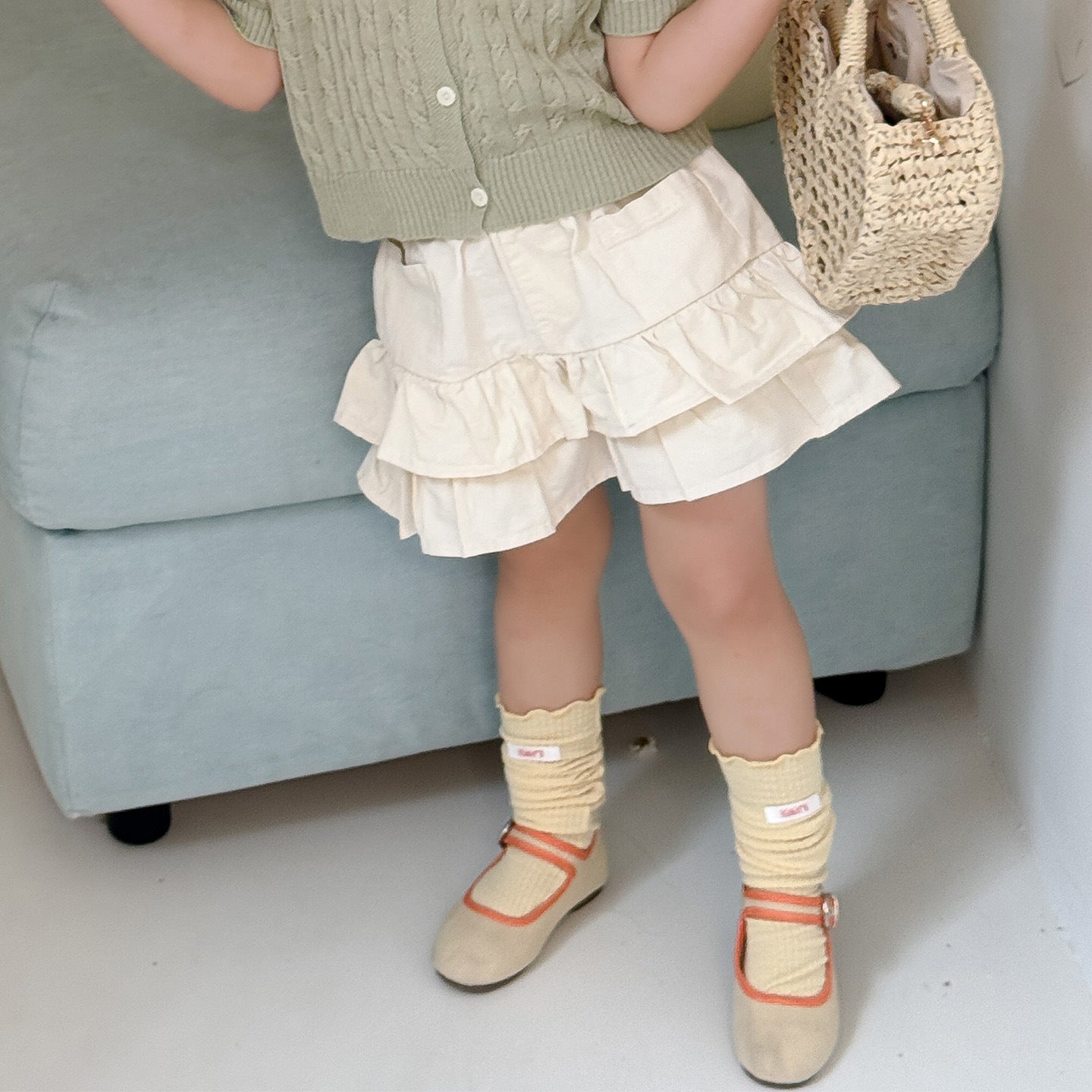 Women's Roll Doll Collar Sweater Summer Cardigan Short Children's T-shirt