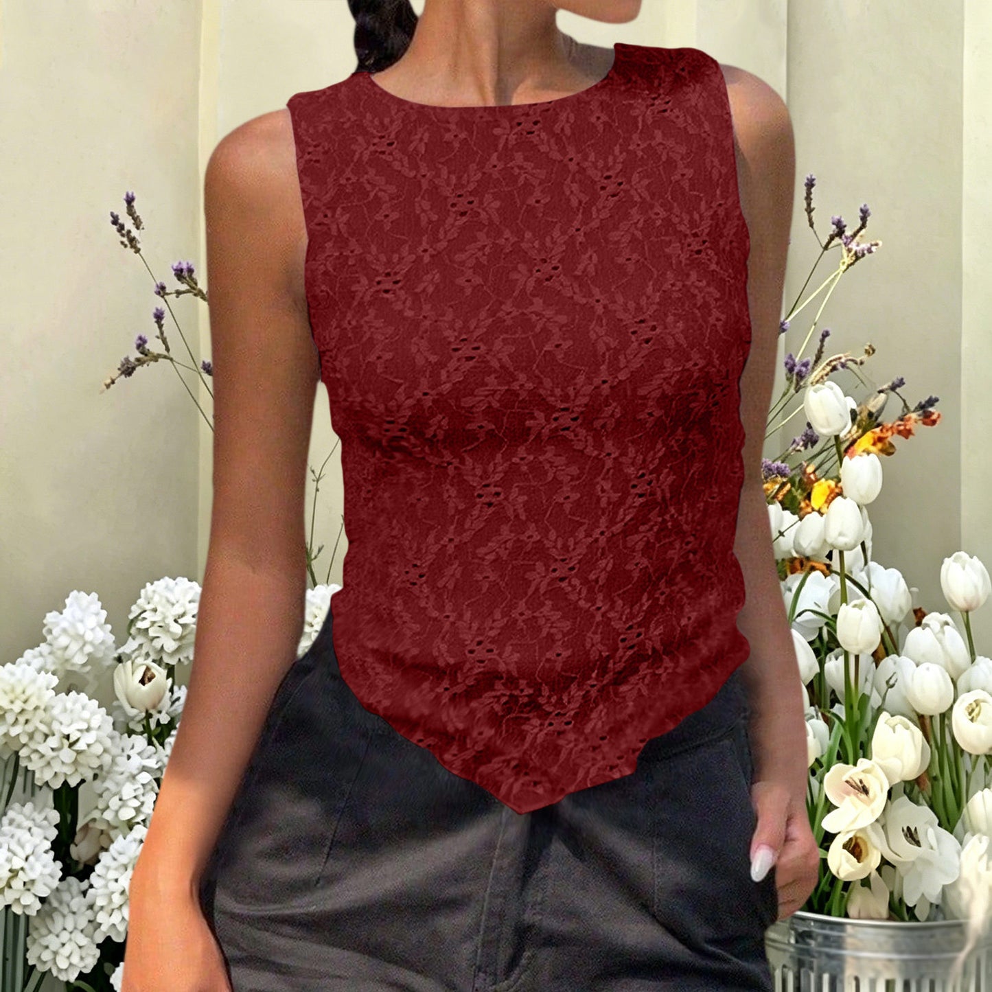 Explosion Independent Summer Elegant Fashion Lace Vests