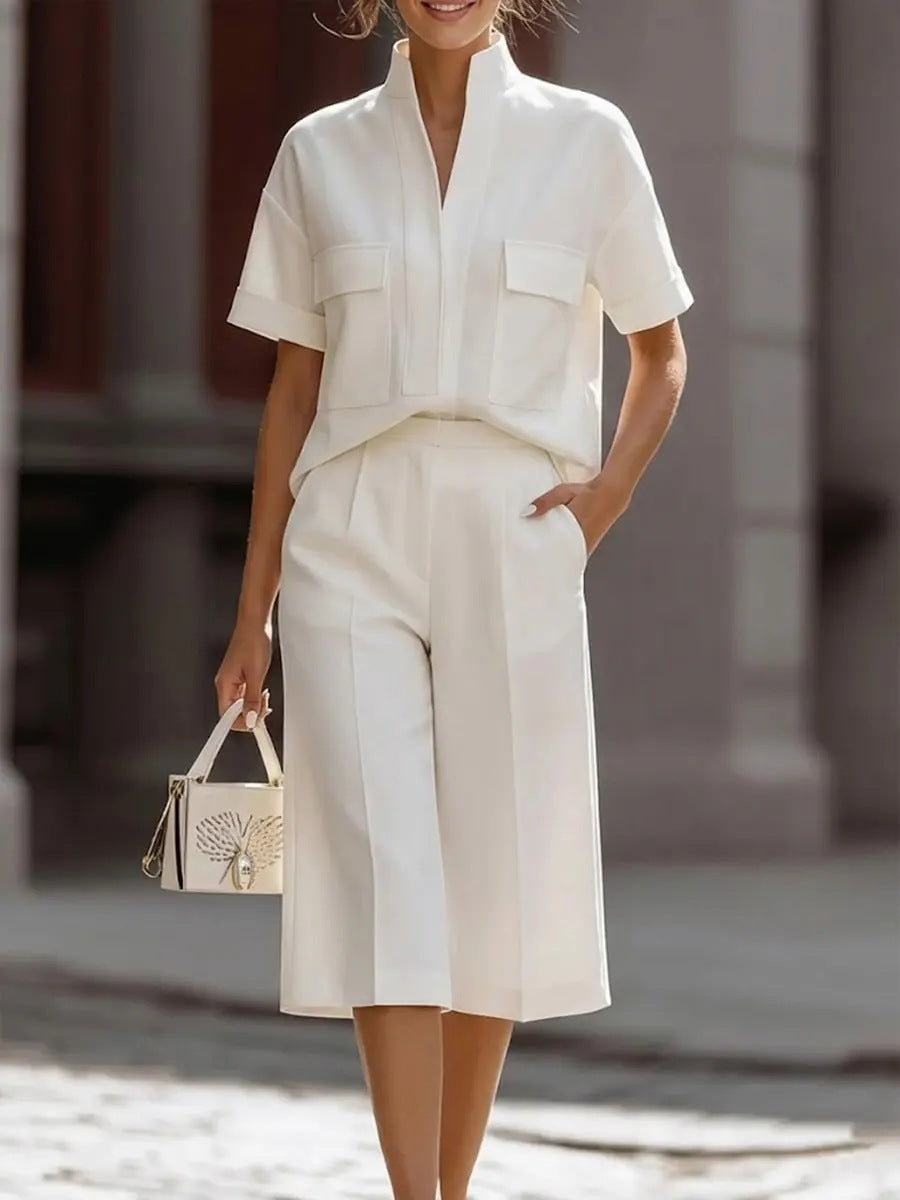 Attractive Women's Spring Loose Solid Color Fashion Casual Suit