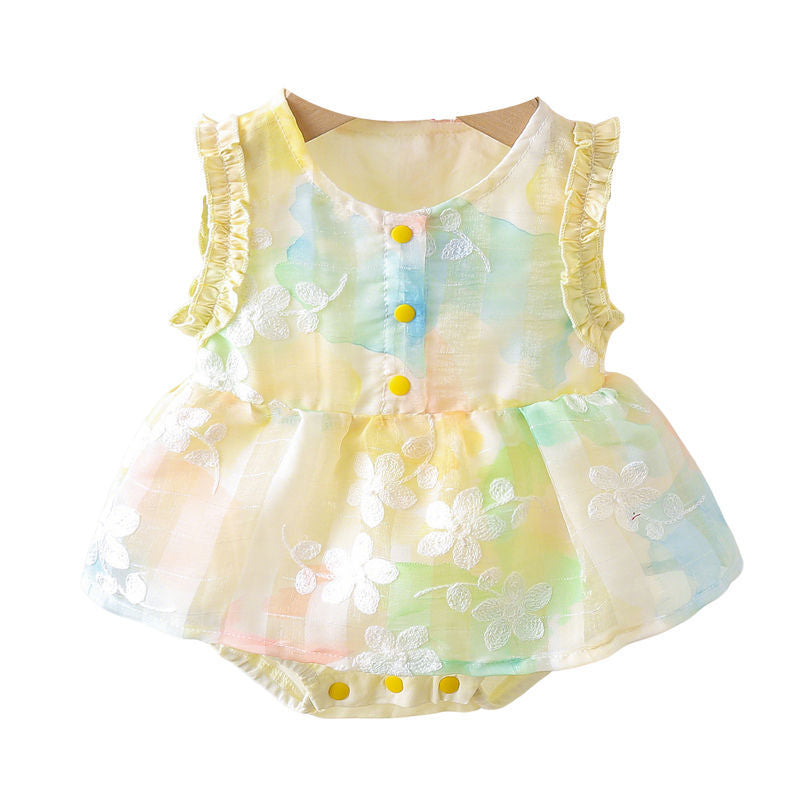 Sleeveless Thin Jumpsuit Triangle Rompers Princess Super Cute Western Style Jumpsuit, Climbing Suit