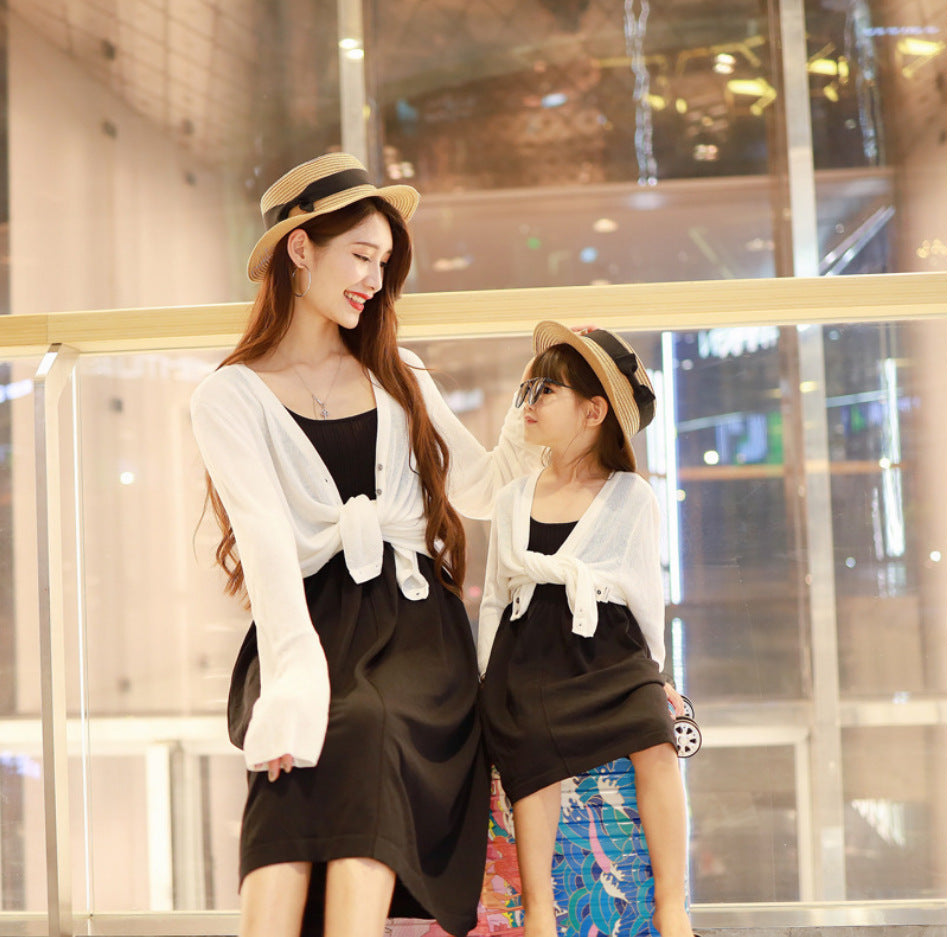 Vacation Style Gradient Mother Daughter Dress Female Summer Fresh Family Parent-child Outfit