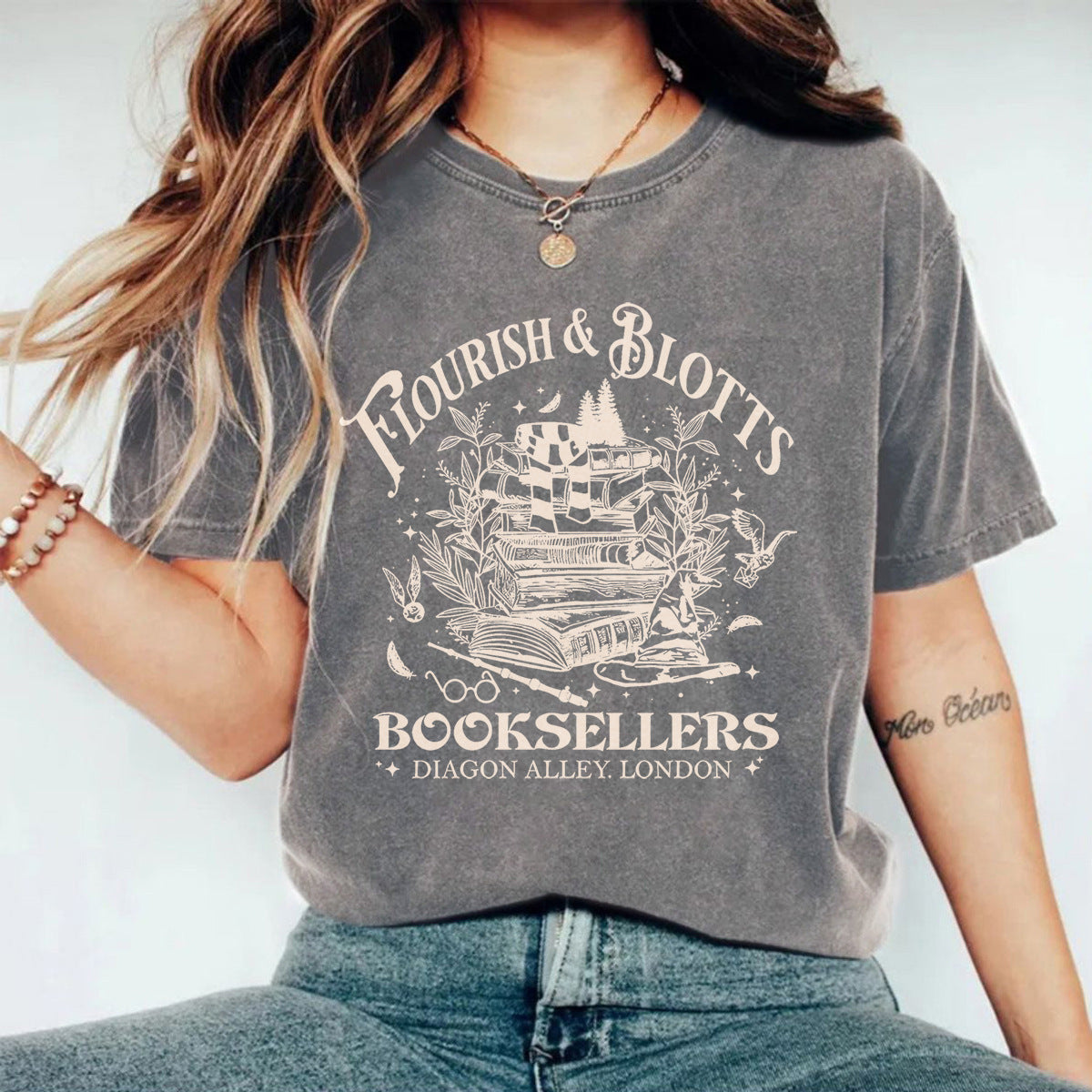 Women's Cotton Washed Round Neck Loose Sleeves Women's T-shirt