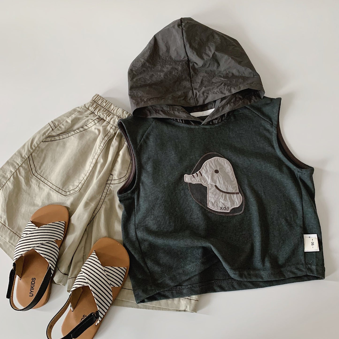 Children's For Boy Summer Korean Style Hoodie Vest Western Class Clothing Children's T-shirt