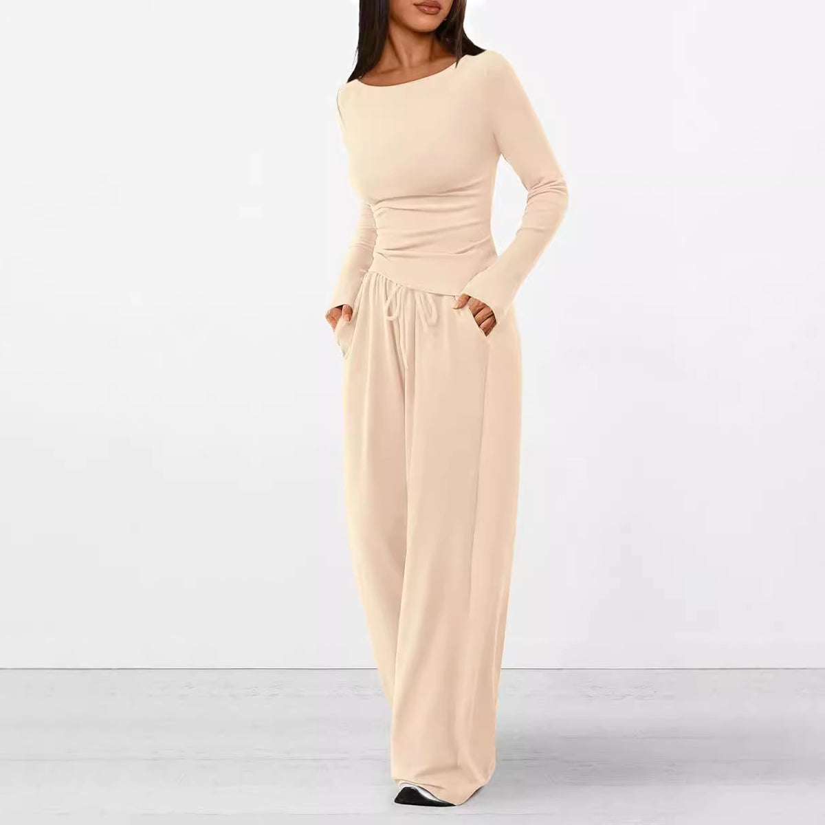 Fashion Unique Spring Asymmetric T-shirt Sportswear Fashion Casual Suit