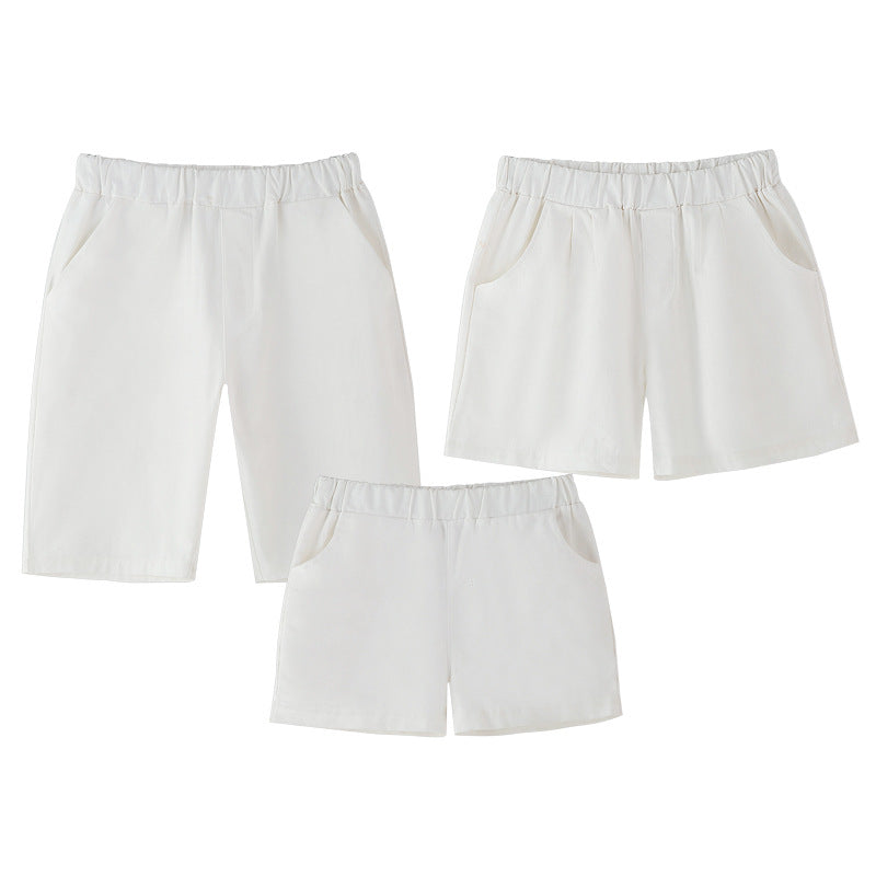 Matching Dress Summer Family Pack Of Three Or Four Short-sleeved Parent-child Outfit