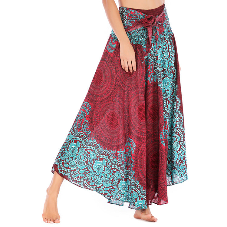 Thai Dress Beach Vacation Two-way Big Swing Belly Skirts