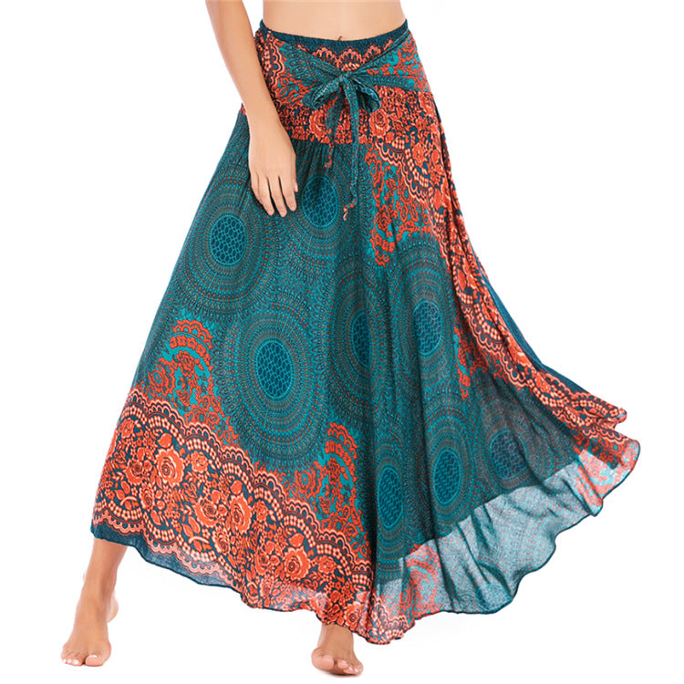 Thai Dress Beach Vacation Two-way Big Swing Belly Skirts