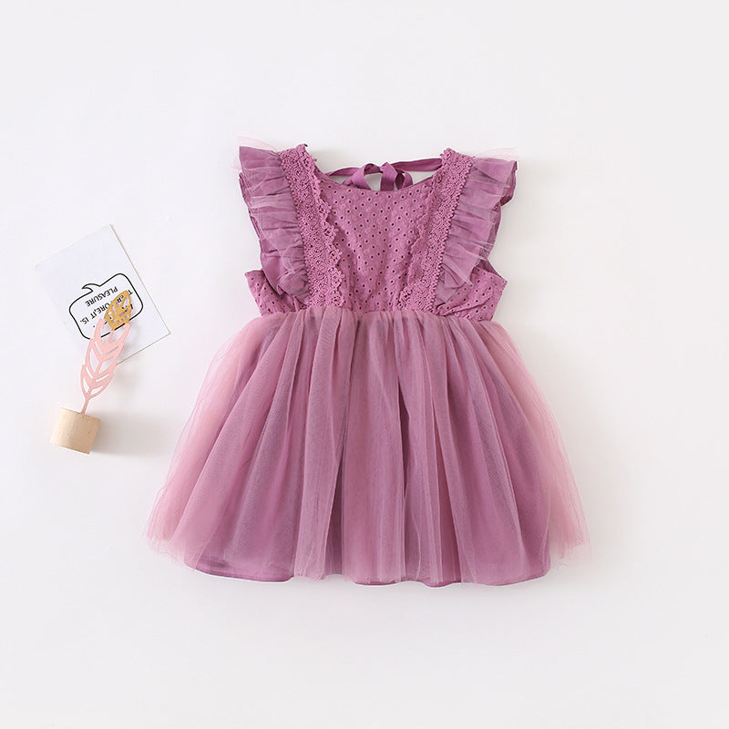 Children's Lace Vest Gauze Puffy Princess Summer One Year Children's Dress