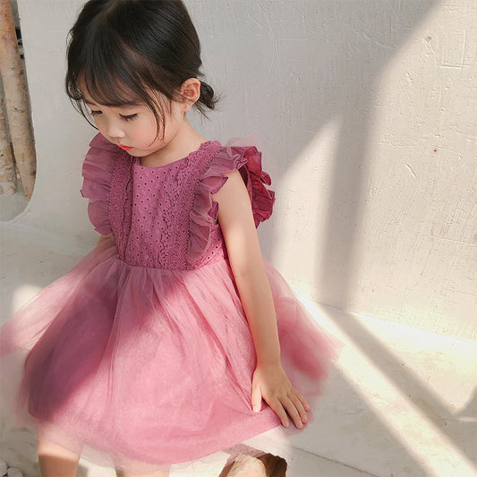 Children's Lace Vest Gauze Puffy Princess Summer One Year Children's Dress