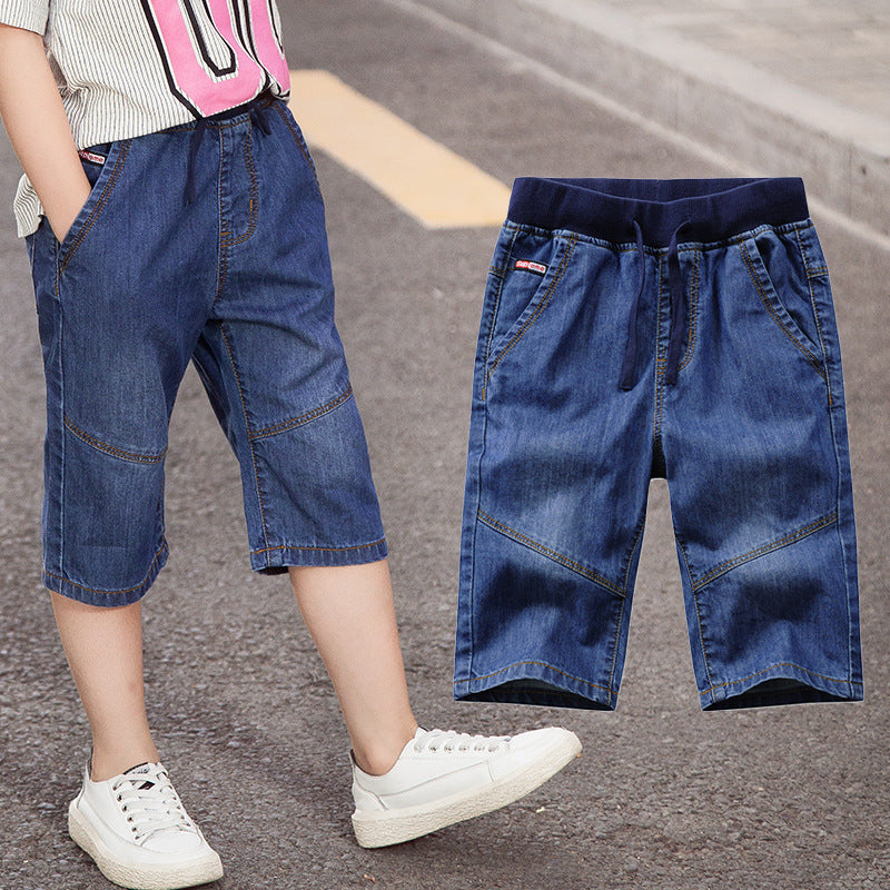 Children's Crawler Shorts Summer Denim Middle Teens Children's Pants