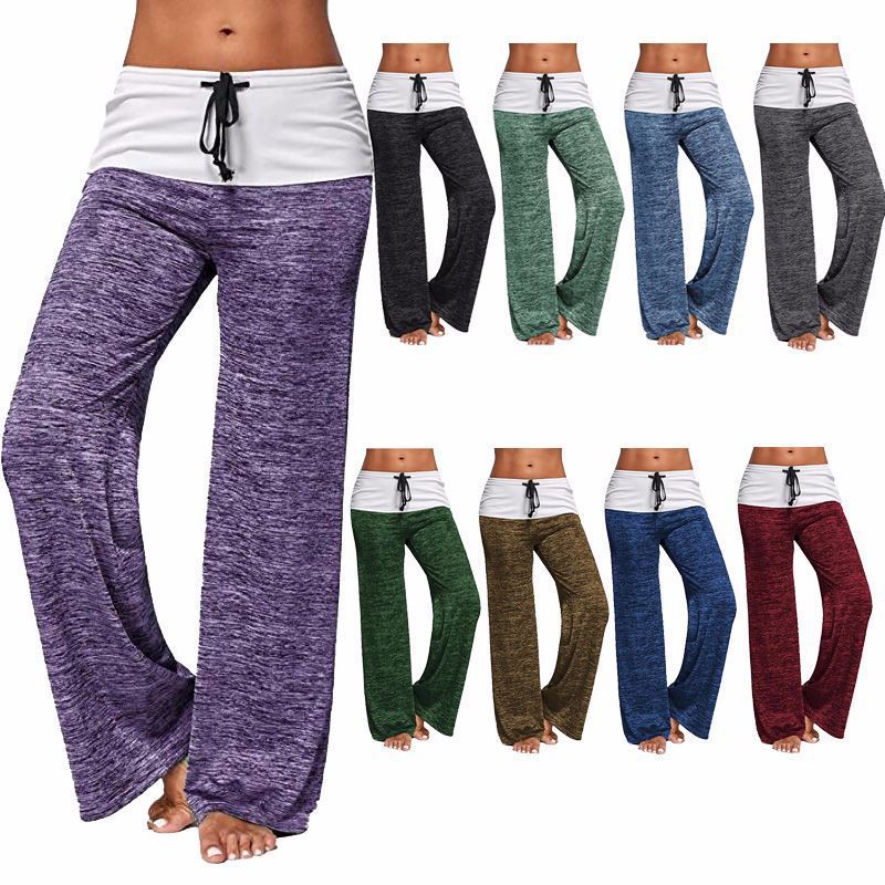 Fashion Women's Patchwork Yoga Exercise Outdoor Casual Pants