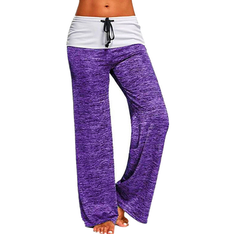 Fashion Women's Patchwork Yoga Exercise Outdoor Casual Pants