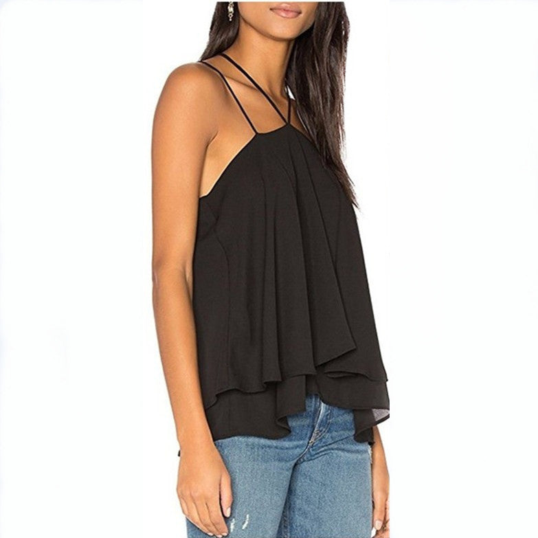 Innovative Unique Charming Women's Sling Chiffon Small Vest/suspenders/tube Top