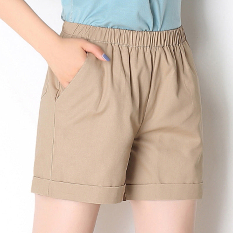 Women's Candy Color Beach Summer Elastic Waist Loose Wide Leg Home Casual Pants