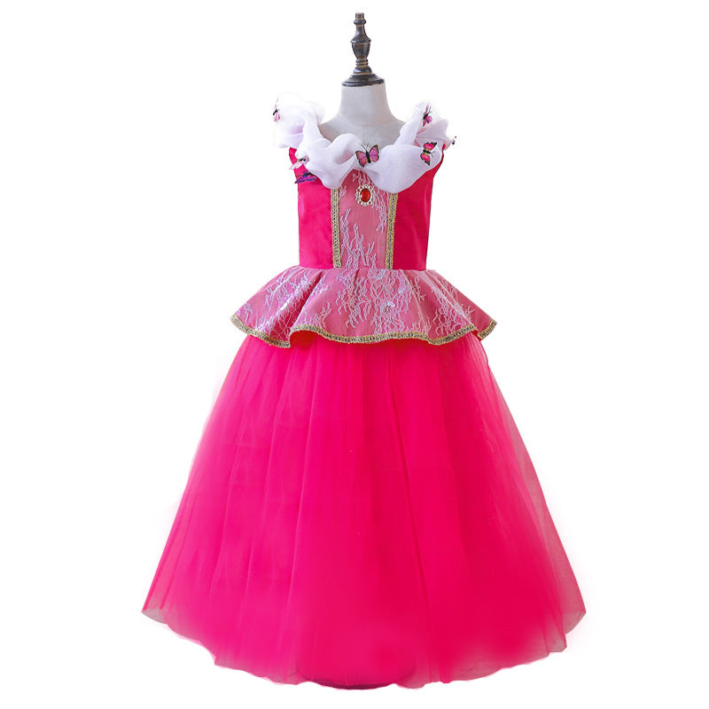 Children's Princess Aurora Mesh Shirt Halloween Performance Costume Children's Dress