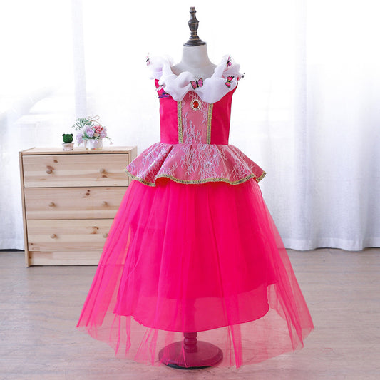 Children's Princess Aurora Mesh Shirt Halloween Performance Costume Children's Dress