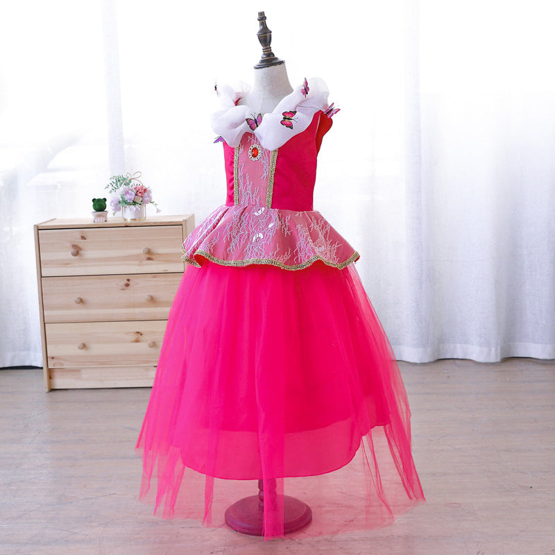 Children's Princess Aurora Mesh Shirt Halloween Performance Costume Children's Dress