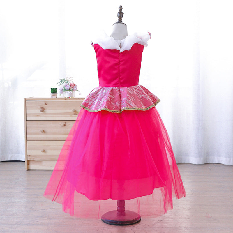 Children's Princess Aurora Mesh Shirt Halloween Performance Costume Children's Dress