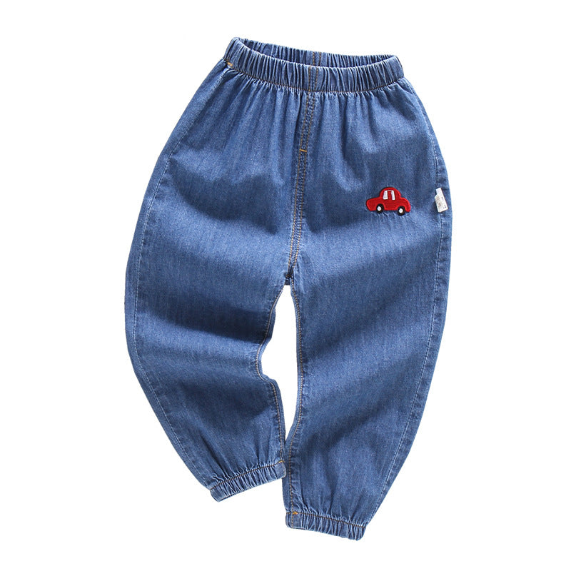 Children's Summer Clothing Jeans Trousers Cotton Anti Children's Pants