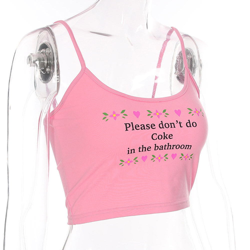 Women's Sexy Heart-shaped Letter Print Bottoming Tube Small Vest/suspenders/tube Top
