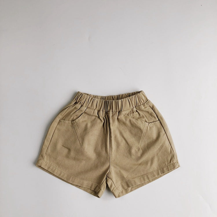 Children's Basic Style Shorts Korean Casual Crawler Children's Pants