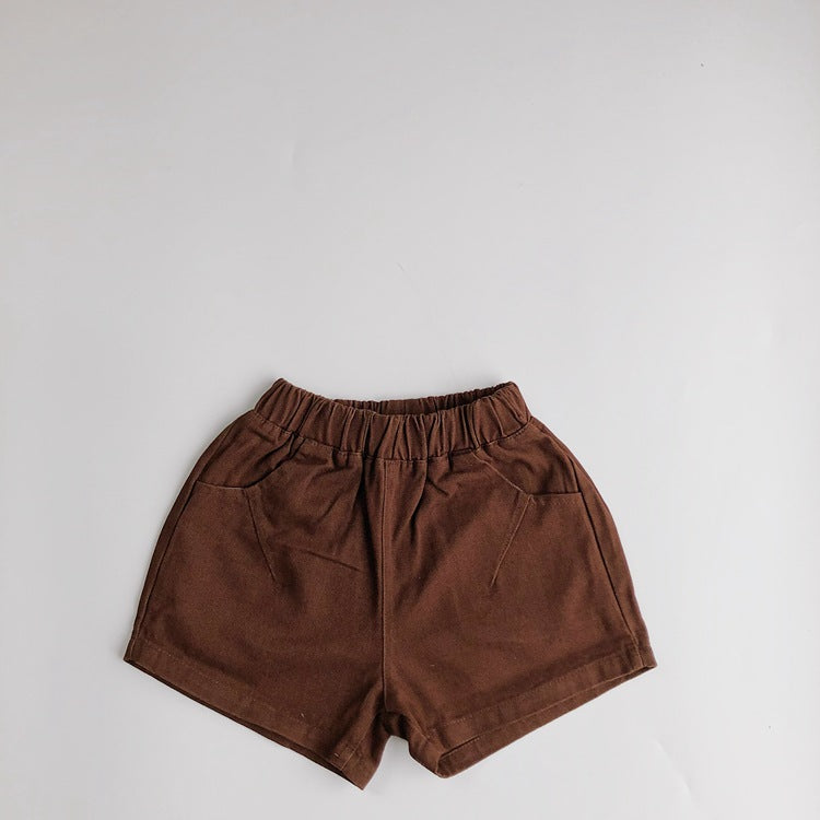 Children's Basic Style Shorts Korean Casual Crawler Children's Pants
