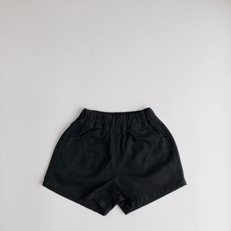 Children's Basic Style Shorts Korean Casual Crawler Children's Pants