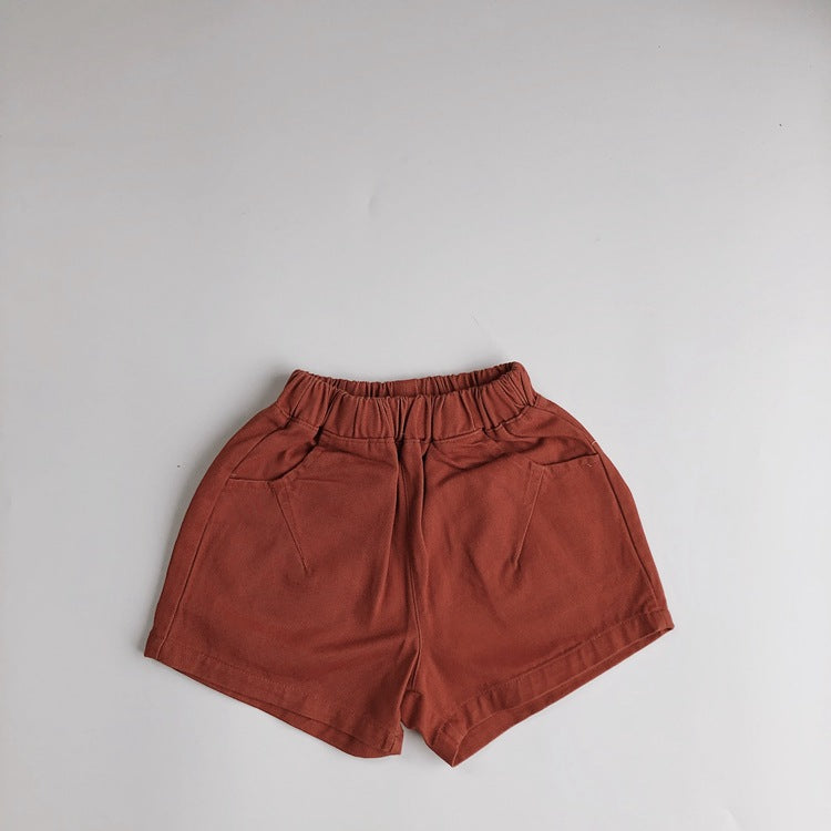 Children's Basic Style Shorts Korean Casual Crawler Children's Pants