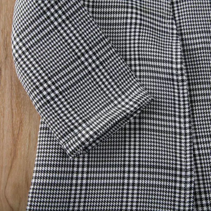 Children's Infant Toddler White Upper Garment Gray Plaid Children's Suit