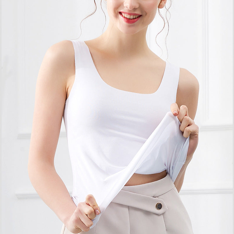 Women's Seamless Ice Silk Underwear Female Korean Style Slimming Blouses