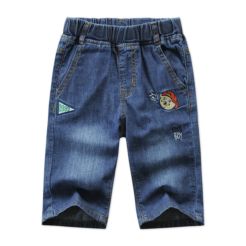 Children's Crawler Shorts Summer Denim Middle Teens Children's Pants