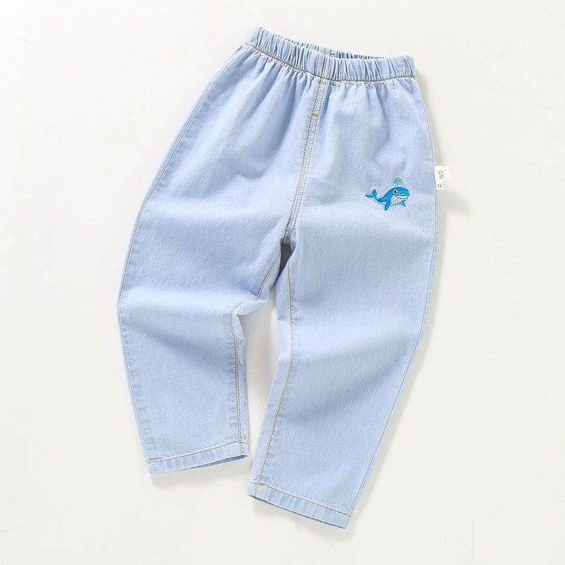 Children's Summer Clothing Jeans Trousers Cotton Anti Children's Pants