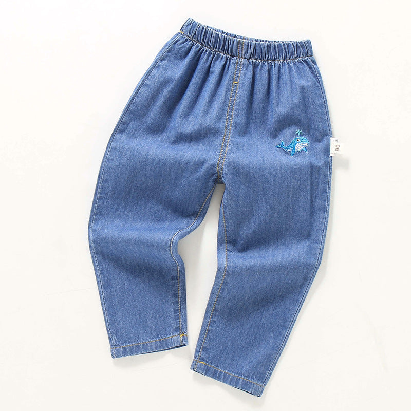 Children's Summer Clothing Jeans Trousers Cotton Anti Children's Pants