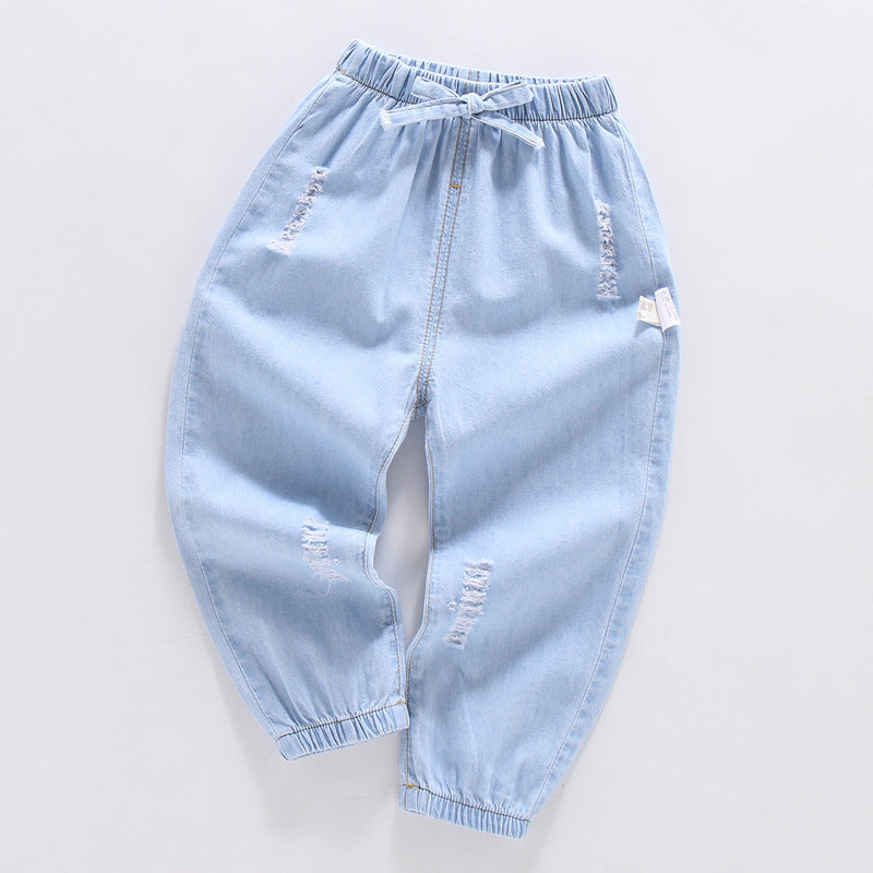 Children's Summer Clothing Jeans Trousers Cotton Anti Children's Pants