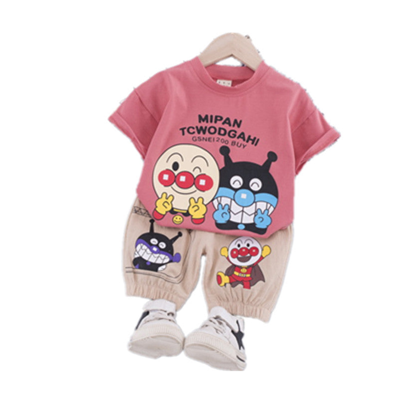 Summer Cartoon Short Sleeve One To Children's Suit