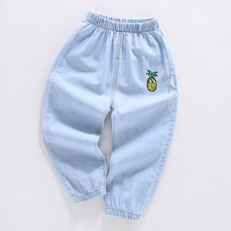 Children's Summer Clothing Jeans Trousers Cotton Anti Children's Pants