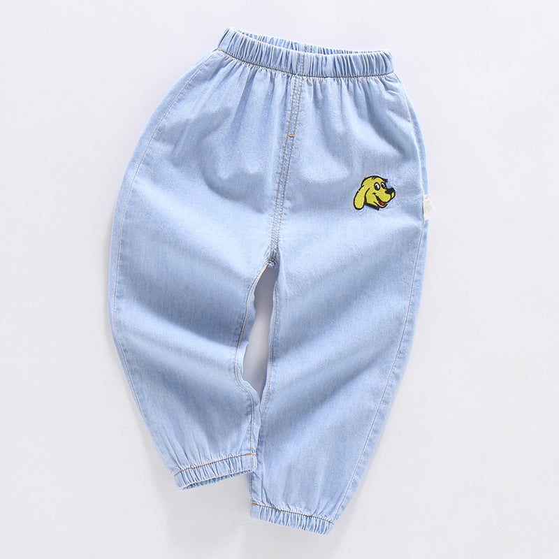 Children's Summer Clothing Jeans Trousers Cotton Anti Children's Pants