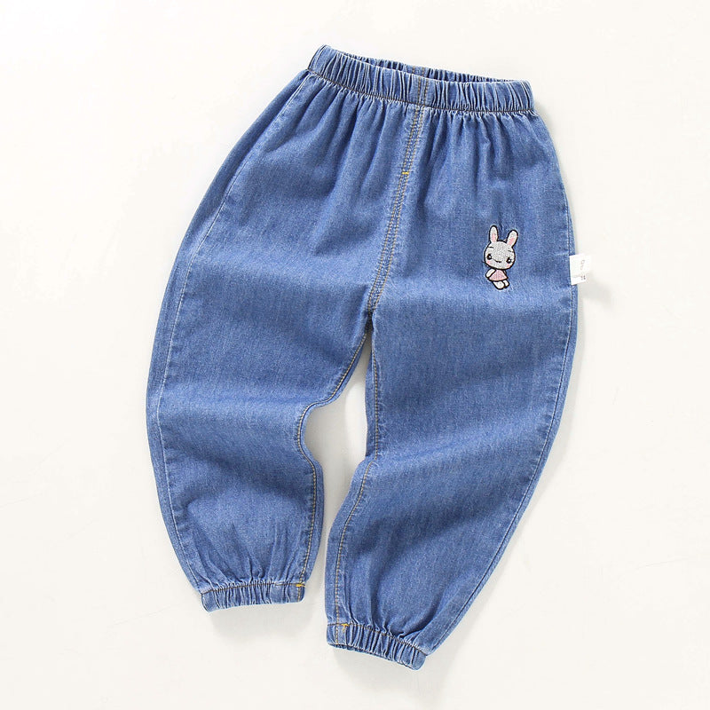 Children's Summer Clothing Jeans Trousers Cotton Anti Children's Pants