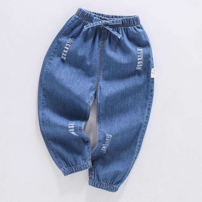 Children's Summer Clothing Jeans Trousers Cotton Anti Children's Pants