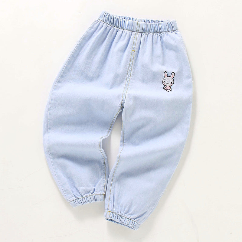 Children's Summer Clothing Jeans Trousers Cotton Anti Children's Pants