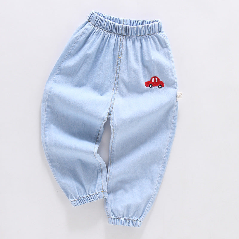 Children's Summer Clothing Jeans Trousers Cotton Anti Children's Pants