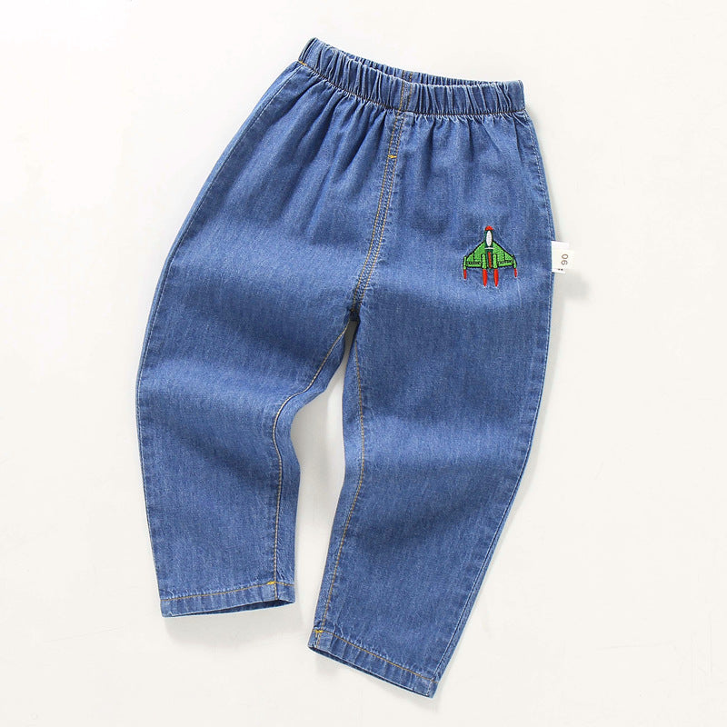 Children's Summer Clothing Jeans Trousers Cotton Anti Children's Pants