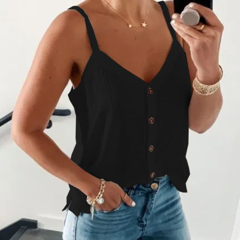 Fashion Sleeveless Solid Color Summer Camisole Small Vest/suspenders/tube Top