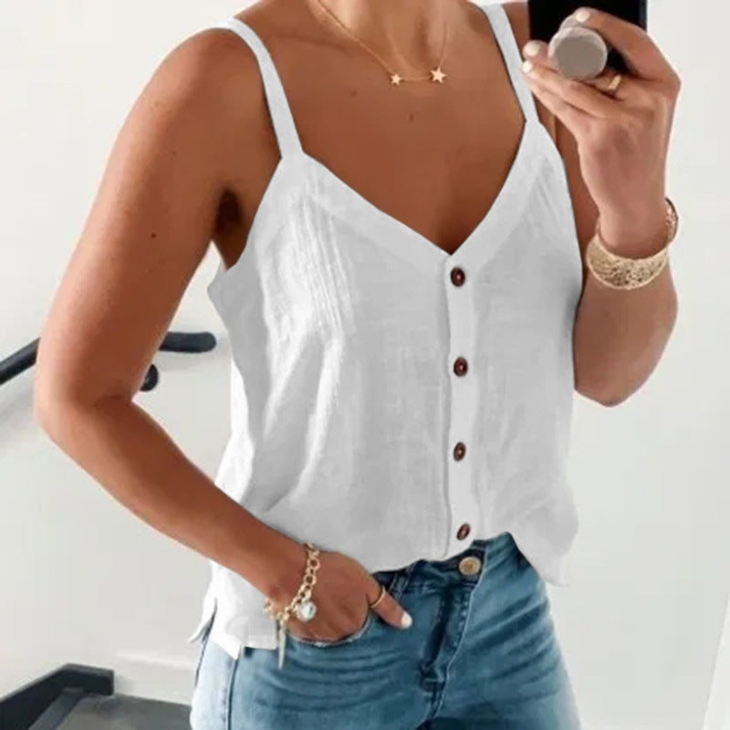 Fashion Sleeveless Solid Color Summer Camisole Small Vest/suspenders/tube Top