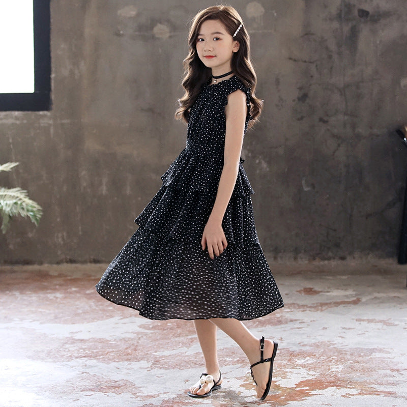 Children's Skirt Korean Style Over The Knee Children's Dress