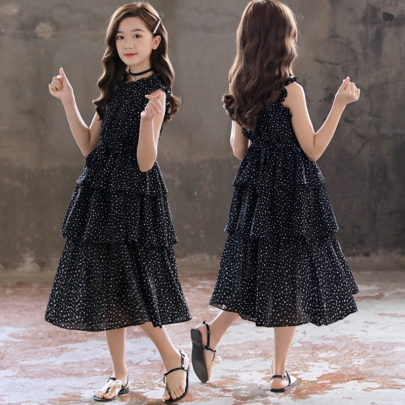 Children's Skirt Korean Style Over The Knee Children's Dress