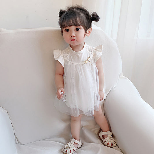 Summer Jumpsuit Princess Tulle Skirt Triangle Jumpsuit, Climbing Suit